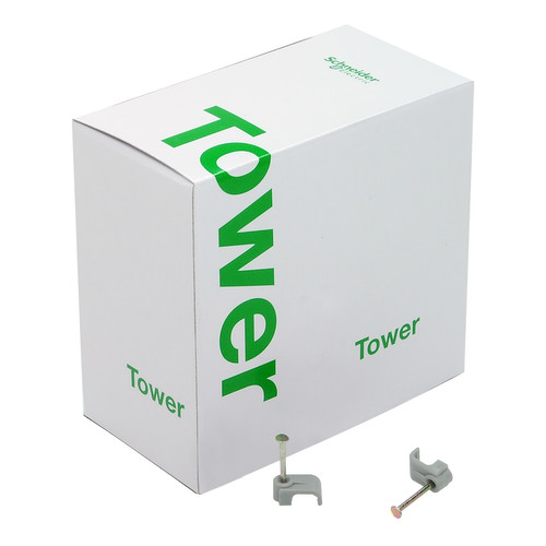 Twin & Earth Flat Cable Clip Grey 1.0mm²