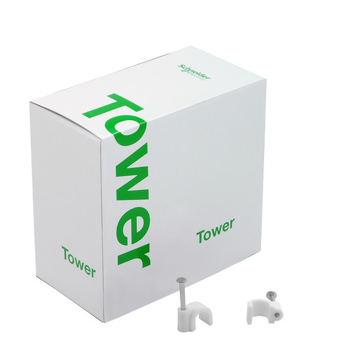 Cable Clip Round White 8mm