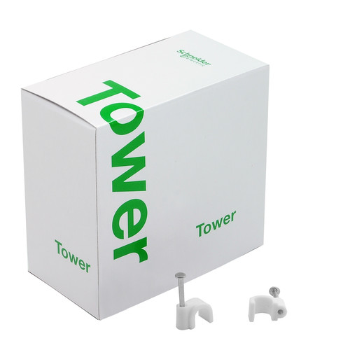 Cable Clip Round White 7mm