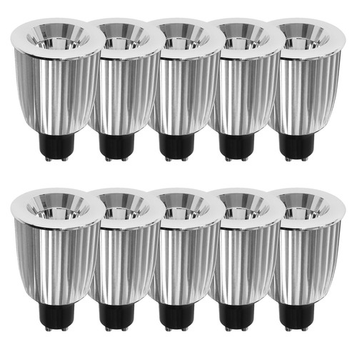 10 x Reality GU10 LED 7W 630lm (=75W) Dimmable 240V 24° 2700K Warm White