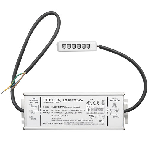 LED Driver Switching 12-Way Distributor + Power Cord 24V 200W 24V
