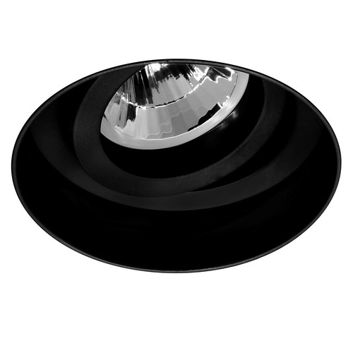 Trimless Round Fire Rated Adjustable Downlight GU10 240V Black 50W