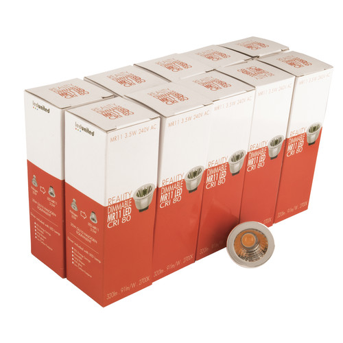 10 X MR11 LED & Driver 3.5W 320lm (=35W) Dimmable 35° 2700K Warm White