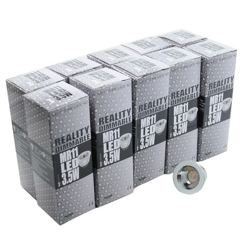 10 X MR11 LED & Driver 3.5W 320lm (=35W) Dimmable 35° 3000K Warm White
