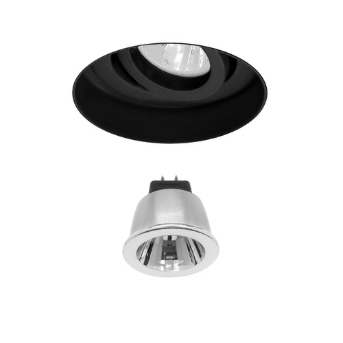 Black Trimless Round Adjustable Downlight MR11 LED Warm White (3000K) 3.5W (=35W) 35°