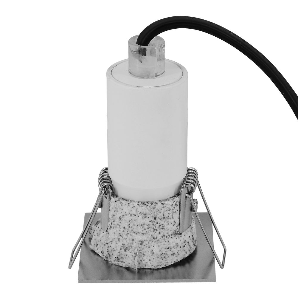 Blaze Square Micro Fire Rated Fixed LED Downlight Warm White (2700K) 5W (=50W) Chrome — view 2
