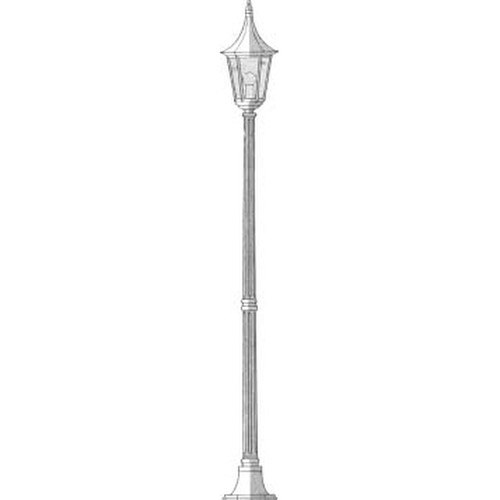 Lantern Lamp Post Tall 240V 100W White