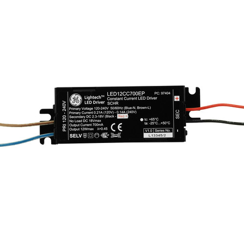 LED Driver (Constant Current) Black 12W 700mA Series