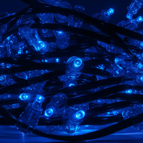 LED Clip Light 15m 12V Outdoor Blue Black Cable
