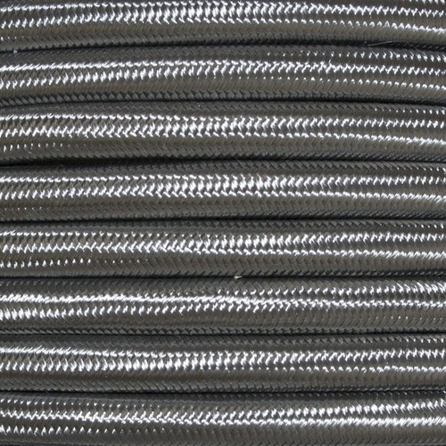 Braided Cloth Round Flex 3 Core Cable 0.75mm² Grey