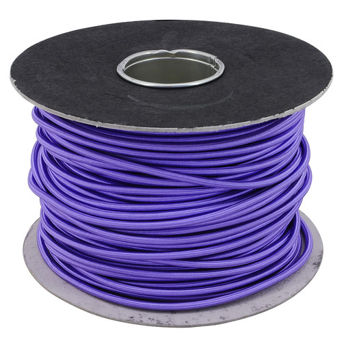 Braided Cloth Round Flex 3 Core Cable 100M 0.75mm² Purple