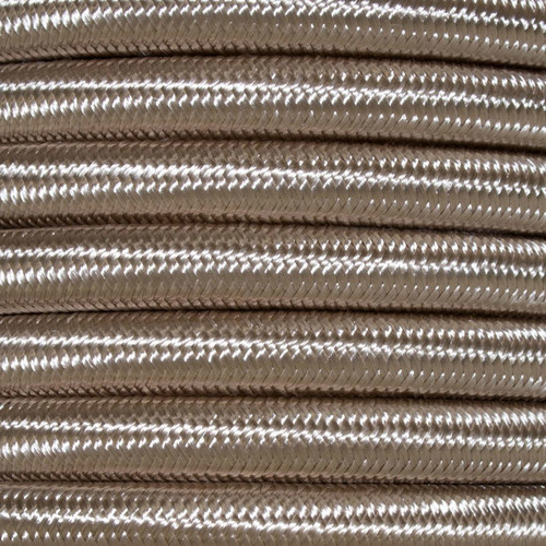 Braided Cloth Round Flex 3 Core Cable 0.75mm² Brown
