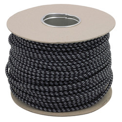 Braided Cloth Round Flex 3 Core Cable 100M 0.75mm² Black White
