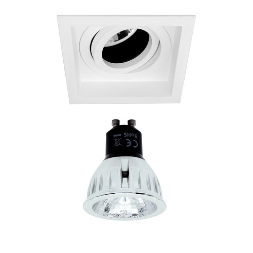 Rock 'n' Roll Square Downlight Reality GU10 LED Warm White (3000K) 5W (=50W) 60°