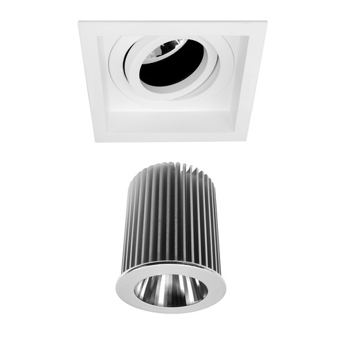 Rock 'n' Roll Square Downlight Reality Module LED Warm White (2700K) 1 x 10W (=100W) 45°