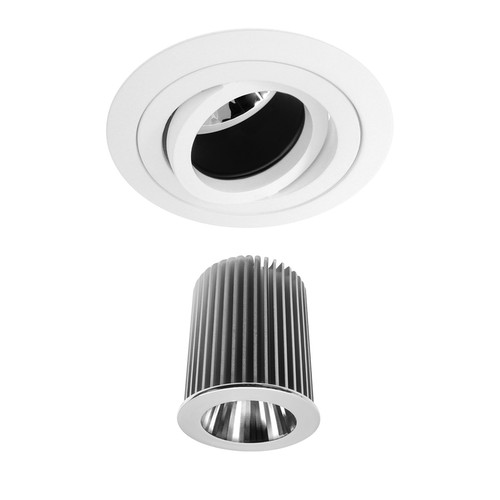 Rock 'n' Roll 50 Black Baffle Downlight LED Reality Module Warm White (2700K) 10W (=100W) 45°