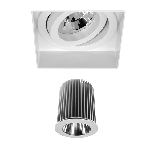 Trimless Square Fire Rated Adjustable Downlight Module LED Warm White (2700K) 10W (=10W) 45°