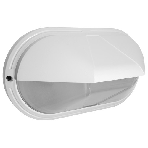 Gem Eyelid E27 Bulkhead Outdoor Garden Wall Light White 60W