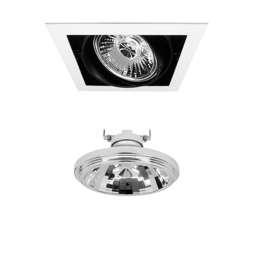 Single Downlighter Reality LED & Driver 13W Dimmable Warm White (2700K) 24° White / Black