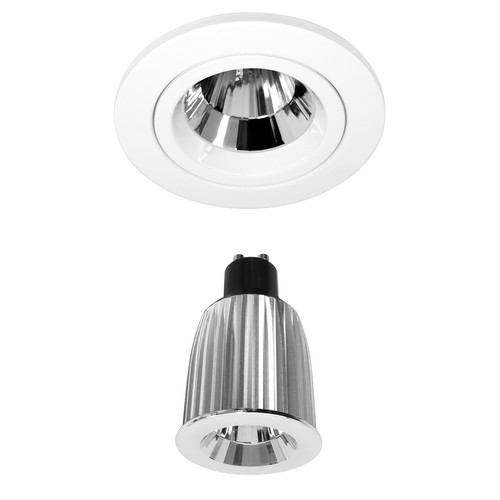 Long Fixed LED Reality GU10 Warm White (3000K) 7W White