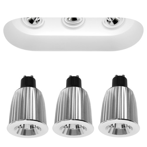 Plaster Oval Triple LED Reality GU10 Warm White (3000K)