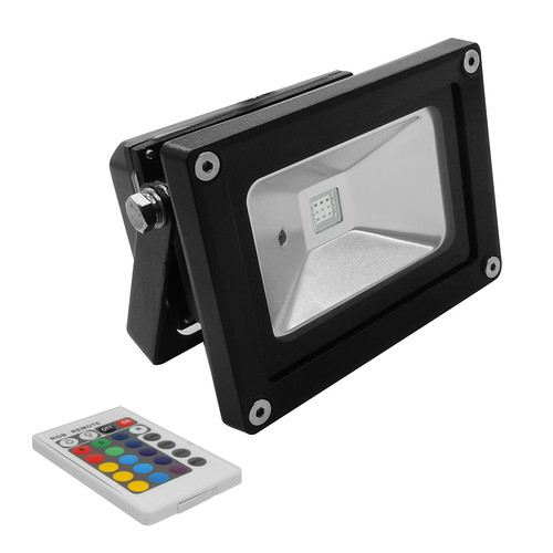 LED Floodlight RGB 10W Black