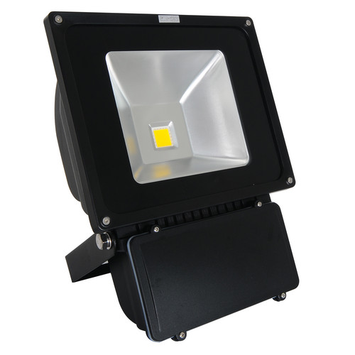 LED Black Floodlight 240V 80W (=800W) 4000K Cool White