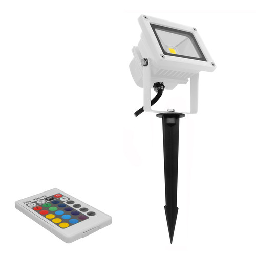 White LED Floodlight Spike 240V 10W (=100W) RGB