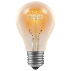 Antique Carbon Filament Lamp GLS Quad Loop 55mm ES / E27 60W