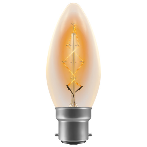 Antique Carbon Filament Lamp Candle Zig-Zag 35mm BC / B22 40W