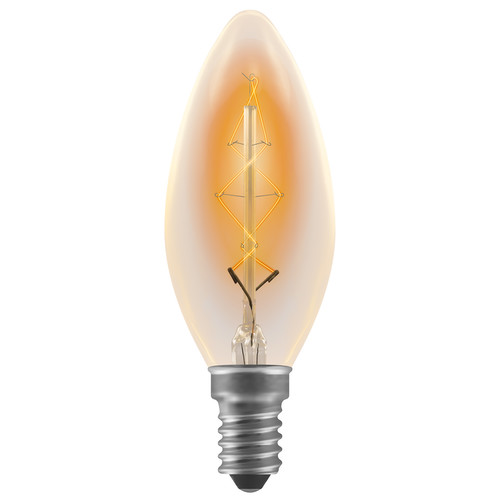Antique Carbon Filament Lamp Candle Zig-Zag 35mm Dimmable SES 40W