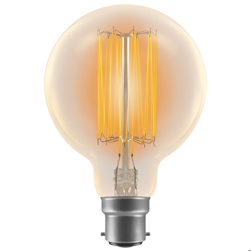 Antique Carbon Filament Lamp Globe Squirrel Cage G80 80mm BC / B22 60W