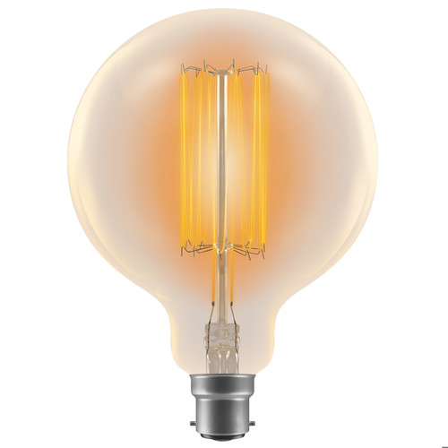 Antique Carbon Filament Lamp Globe Squirrel Cage G125 125mm BC / B22 60W