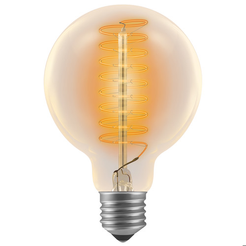 Antique Carbon Filament Lamp Globe Spiral G80 80mm ES / E27 60W
