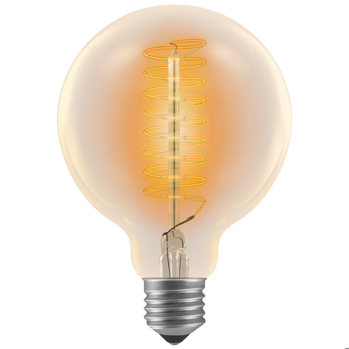 Antique Carbon Filament Lamp Globe Spiral G95 95mm ES / E27 60W