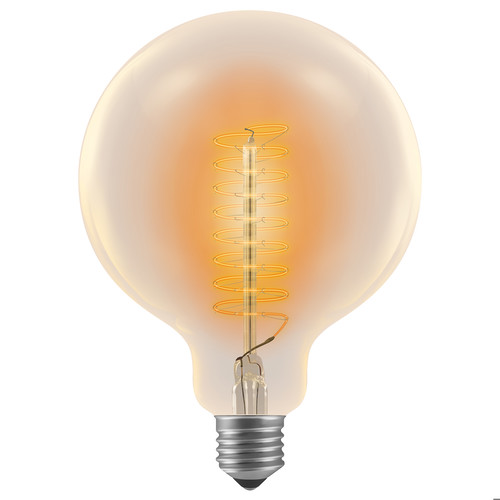 Antique Carbon Filament Lamp Globe Spiral G125 125mm ES / E27 60W
