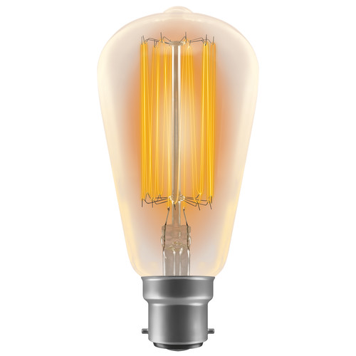 Antique Carbon Filament Lamp Squirrel Cage ST64 64mm BC / B22 40W