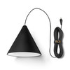 String Cone Pendant 26W Black