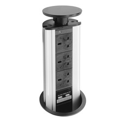 Pop-Up Socket - With USB-A+A 240V 13A Black