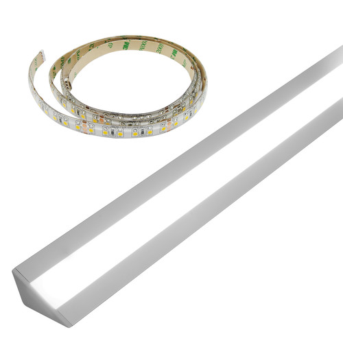 LOC-30 Surface 1m LED Tape Extrusion Profile Corner Kit Aluminium 1000mm