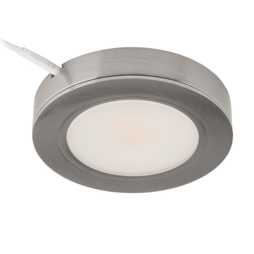 LED Cabinet Surfaced Downlight Kit 3000K Warm White 12V 3W Stainless Steel
