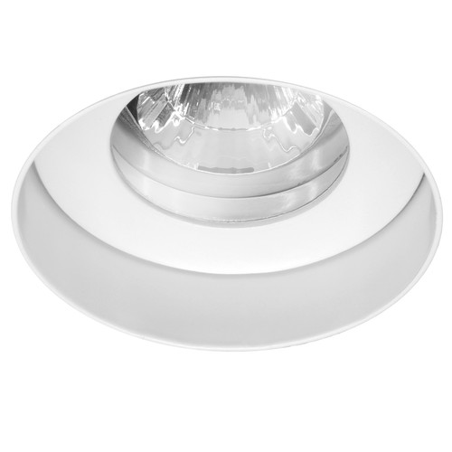 Trimless Round Fire Rated Fixed Clear Glass Downlight IP54 MR16 12V White 50W