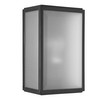 Homefield Sensor Frosted Glass Outdoor Garden Wall Light 240V 60W Matt Black