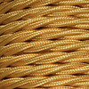 Braided Cloth Triple Twisted Round Flex Cable 0.50mm² Light Gold