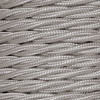 Braided Cloth Triple Twisted Round Flex Cable 0.50mm² Silver