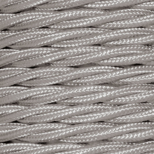Braided Cloth Triple Twisted Round Flex Cable 0.50mm² Silver