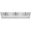 Trimless Triple Square Adjustable Downlight GU10 240V RAL 9010 White 150W