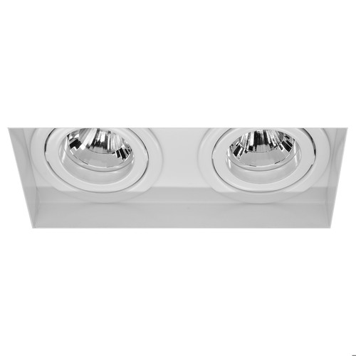 Trimless Double Square Adjustable Downlight MR16 12V White 100W