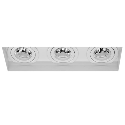 Trimless Triple Square Adjustable Downlight MR16 12V White 150W