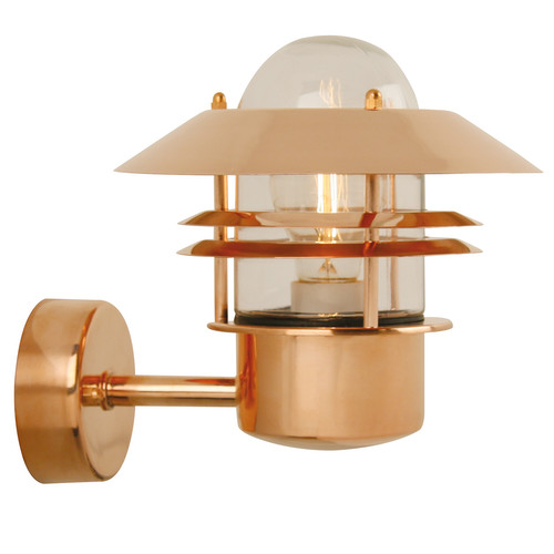 Blokhus Up Outdoor Garden Wall Lantern Light 60W Copper